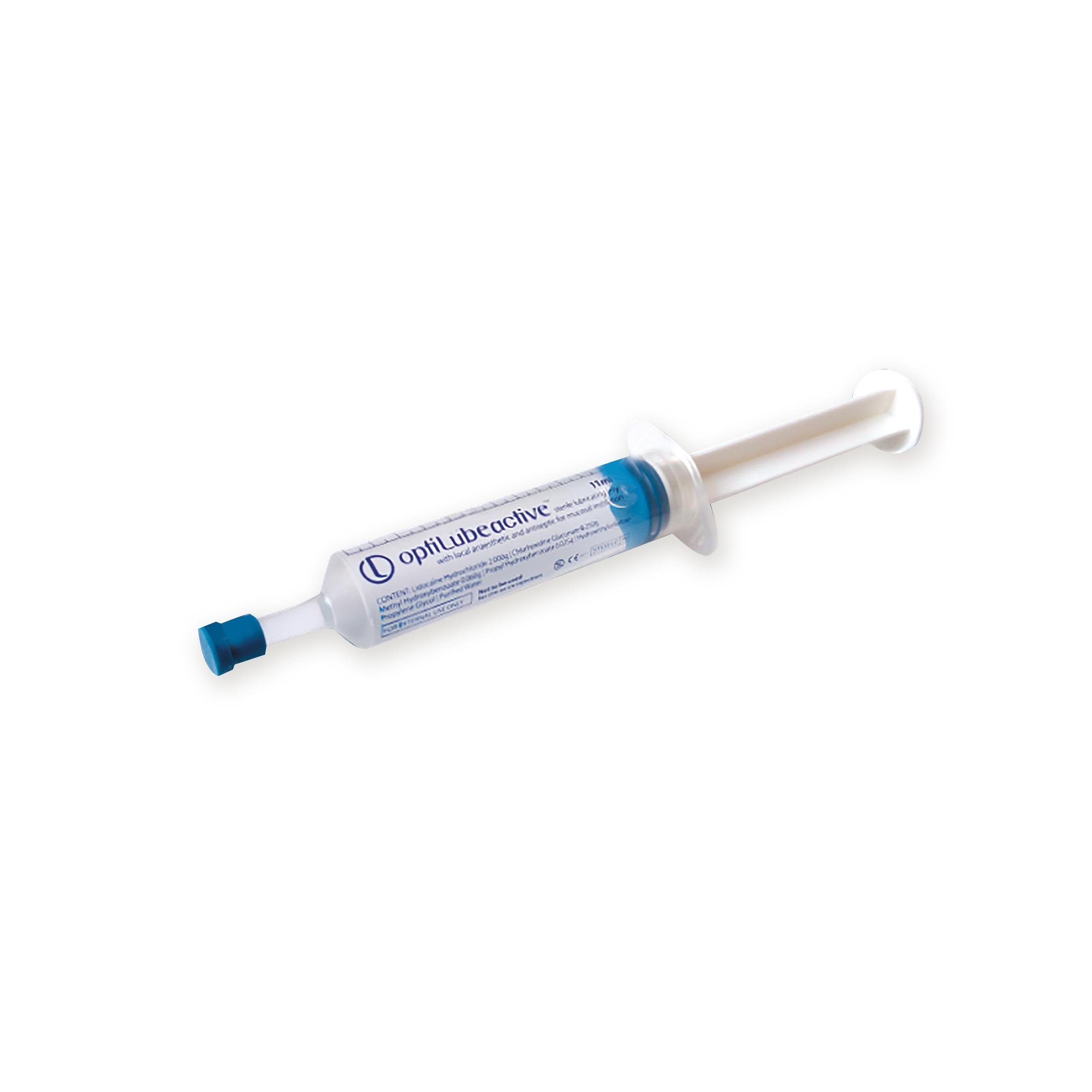 Anesthetic gel with lidocaine optiLube active™