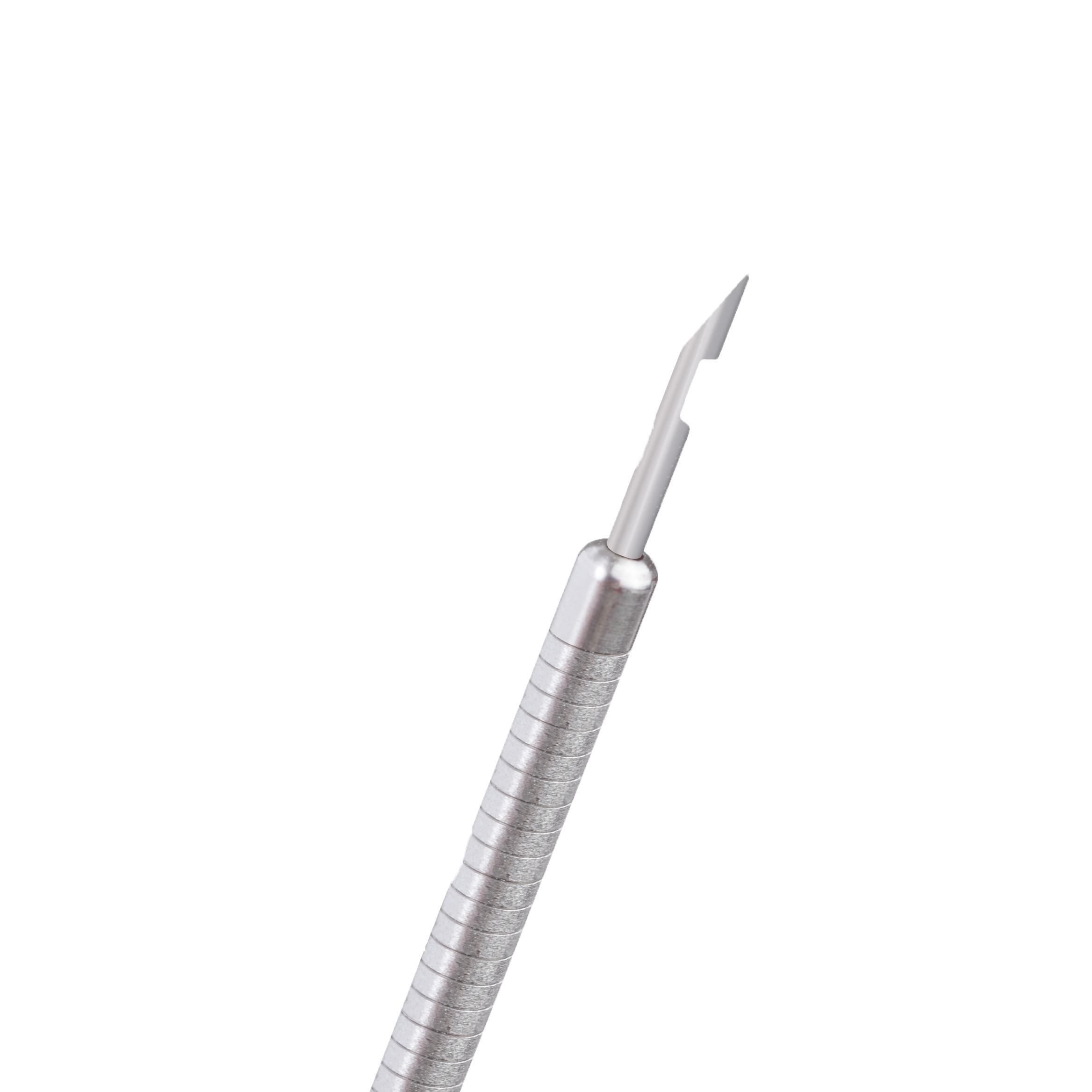 TBNA suction needle bevelled at 15° with side hole