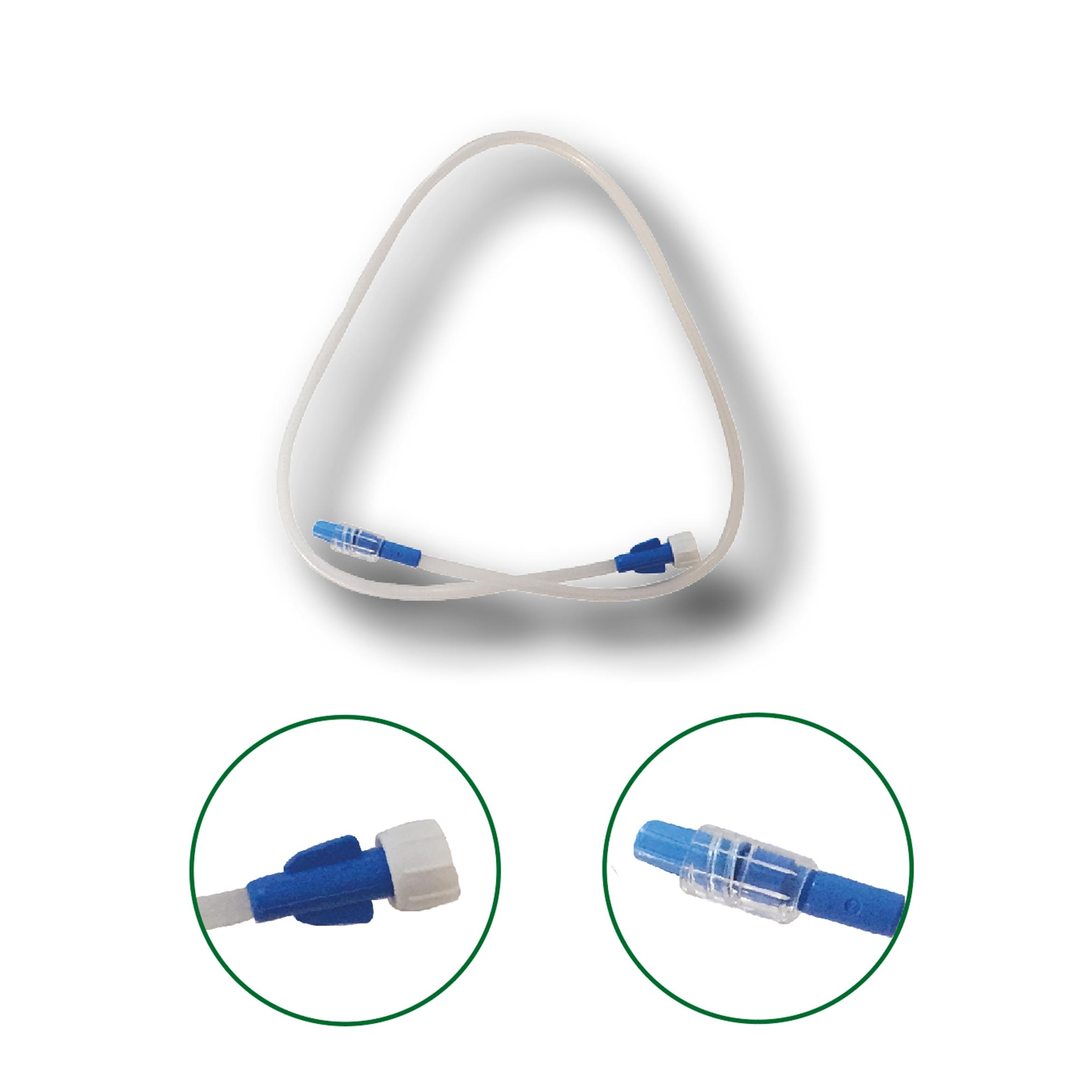 UNI&#039;LINE® male/female infusion extension with stopper.